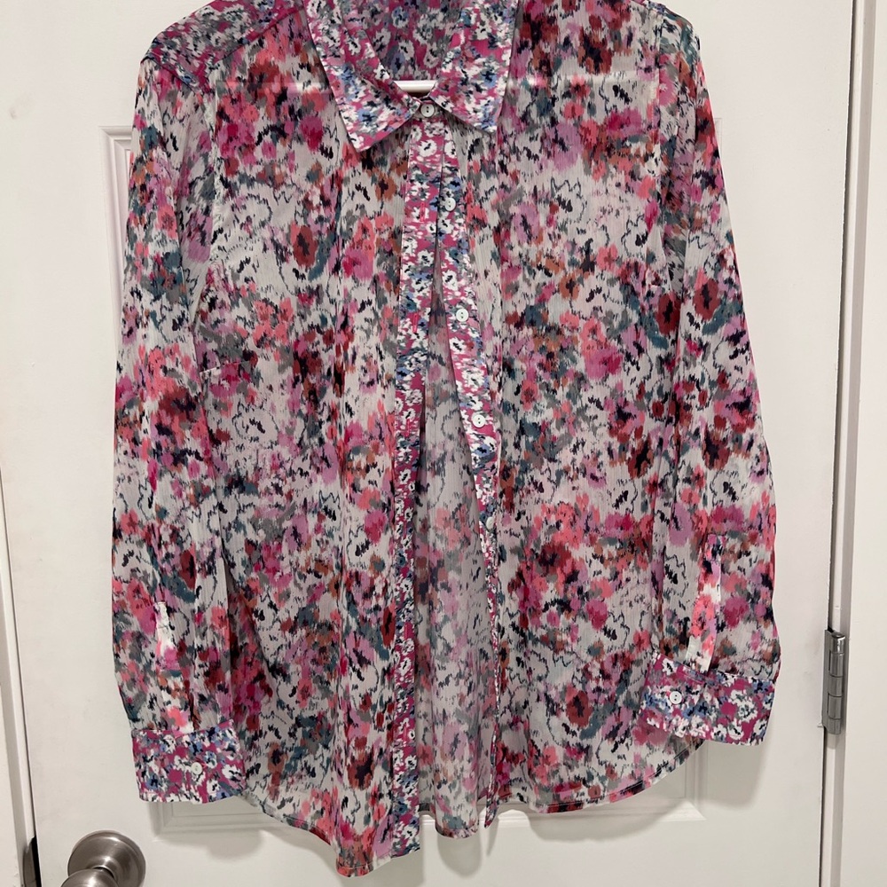 Floral Button-Up Blouse